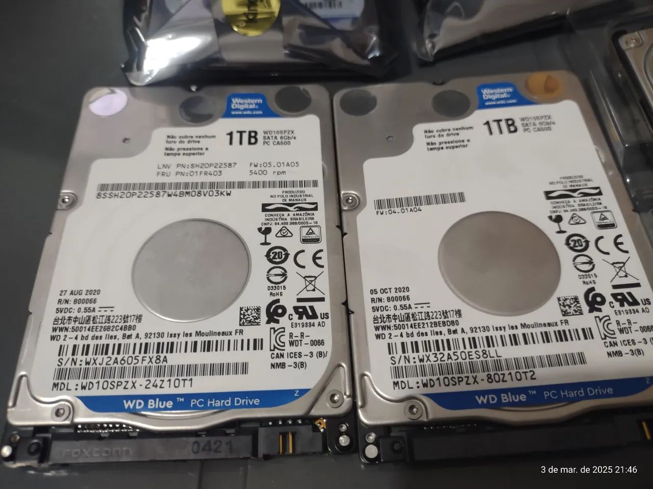 HDs 1TB - WD Blue - Novo - Seminovo - Foto 2