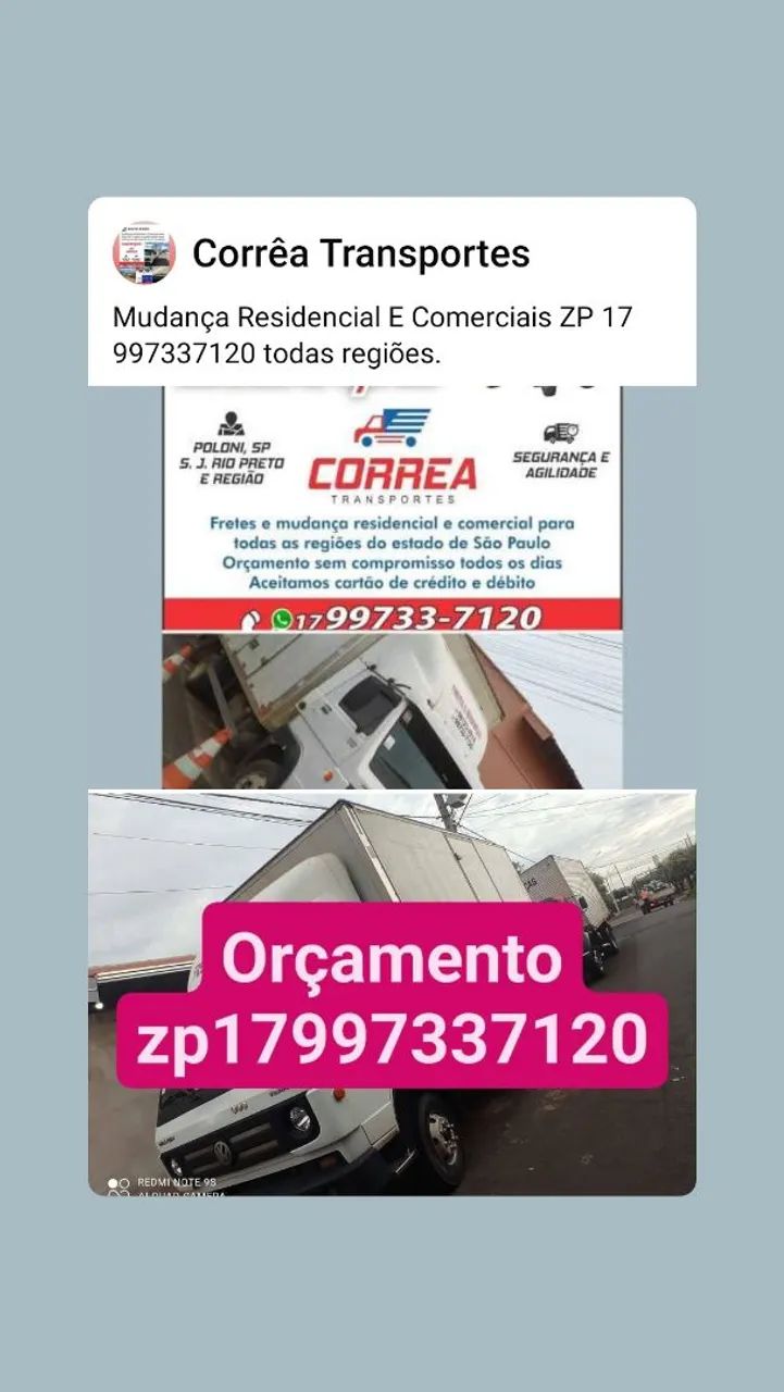 Mudança Residencial E Comerciais ZP *