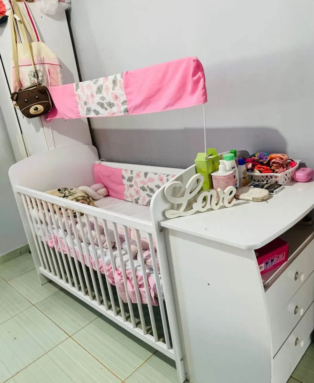 Berço com cômoda completo - Foto 2
