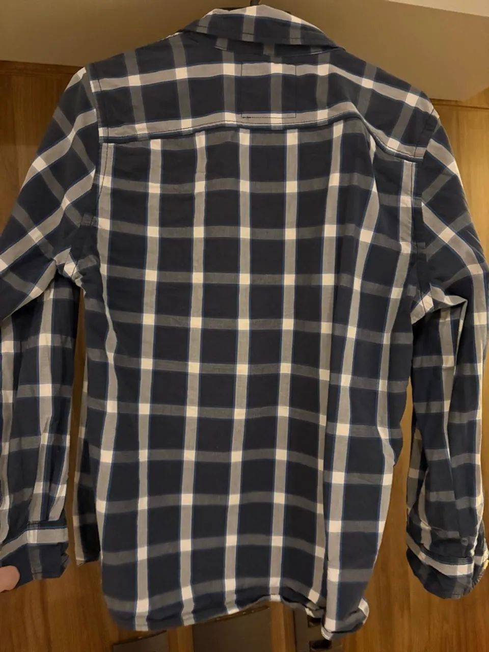 Camisa Xadrez Azul e Branca