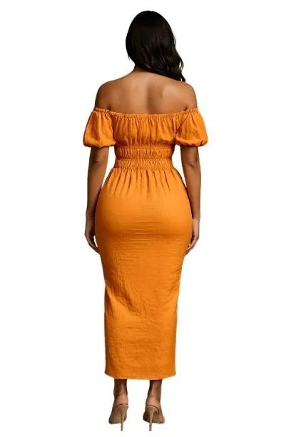 Vestido Longo Femininas Viscose Sem Forro - Foto 2