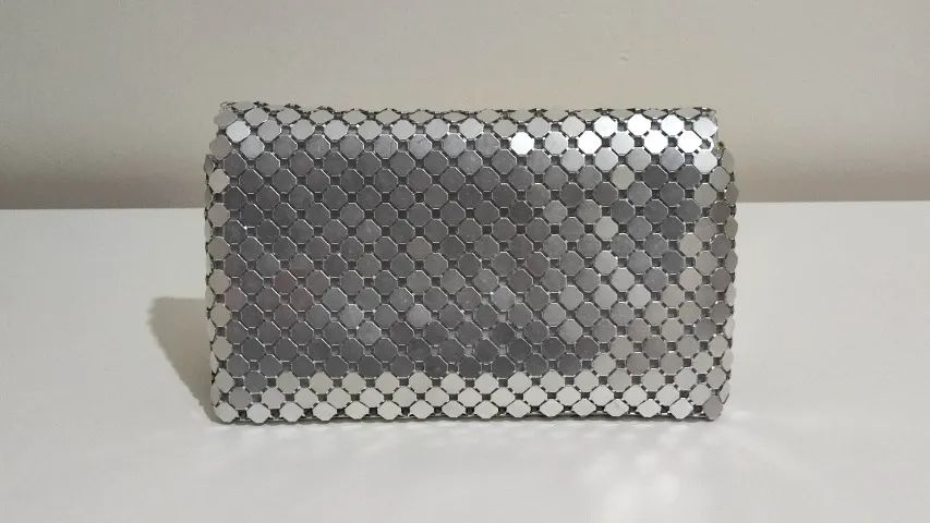 Bolsa de festa prata  - Foto 2