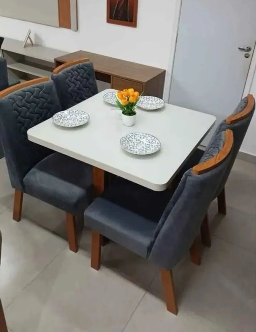 Mesa de Jantar 4 Lugares 90x90 Pronta Entrega  - Foto 2