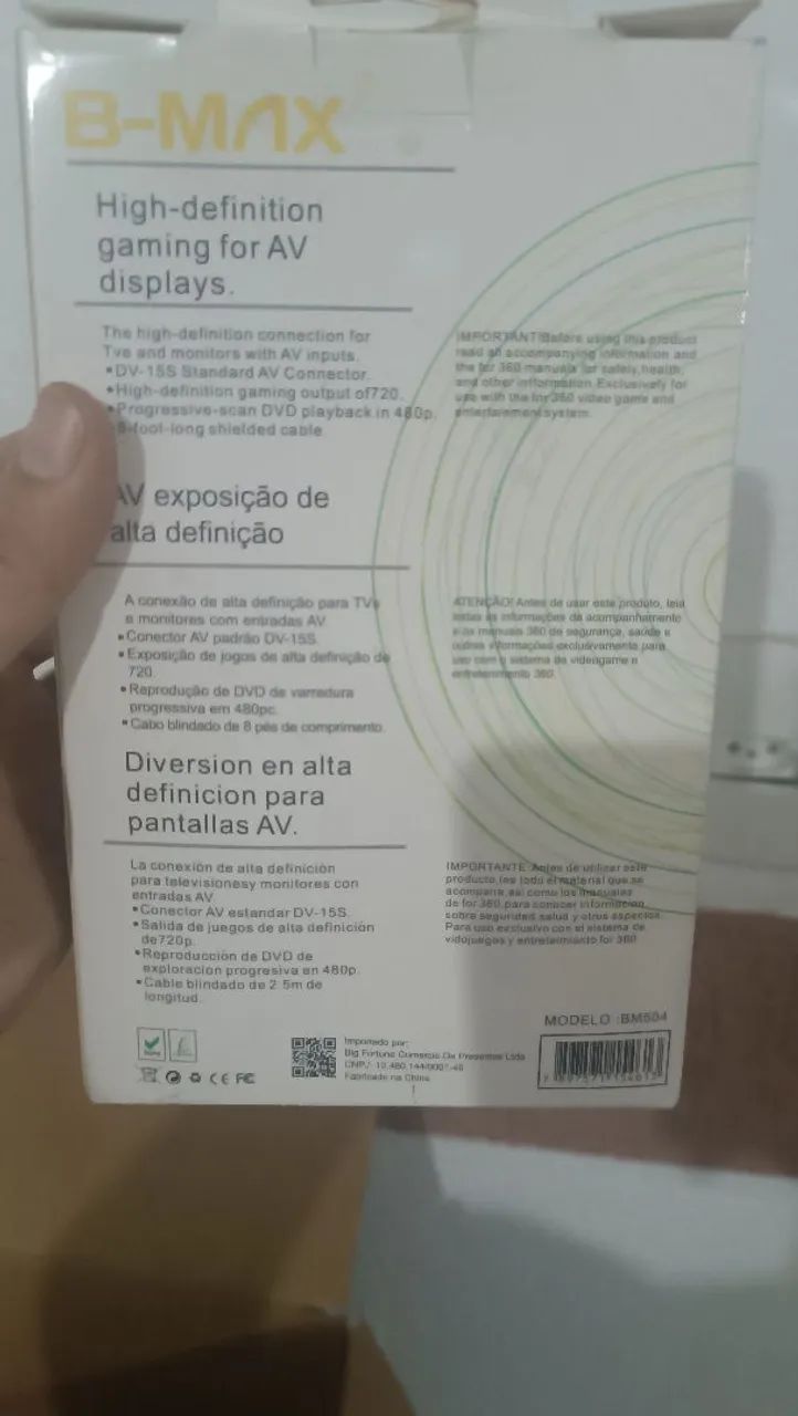Cabo Audio e Vídeo Para Xbox 360  - Foto 2