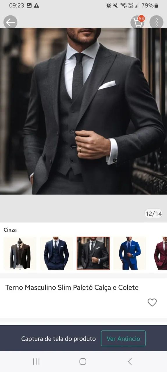 Terno Masculino Slim Paletó Calça e Colete - Foto 2