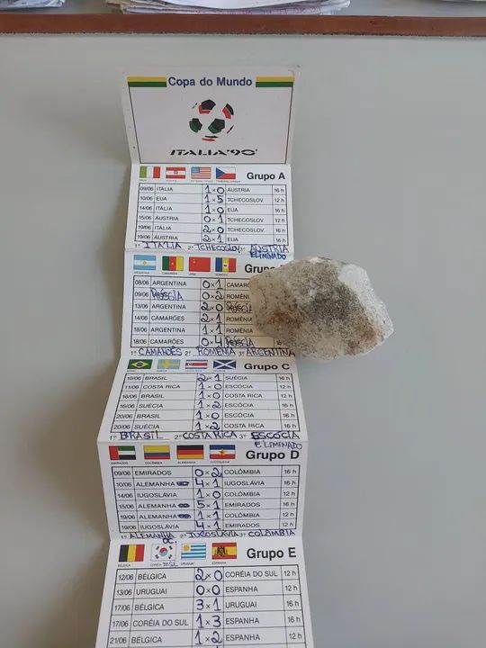 Tabela da Copa do Mundo Itália 90 . RARIDADE. 