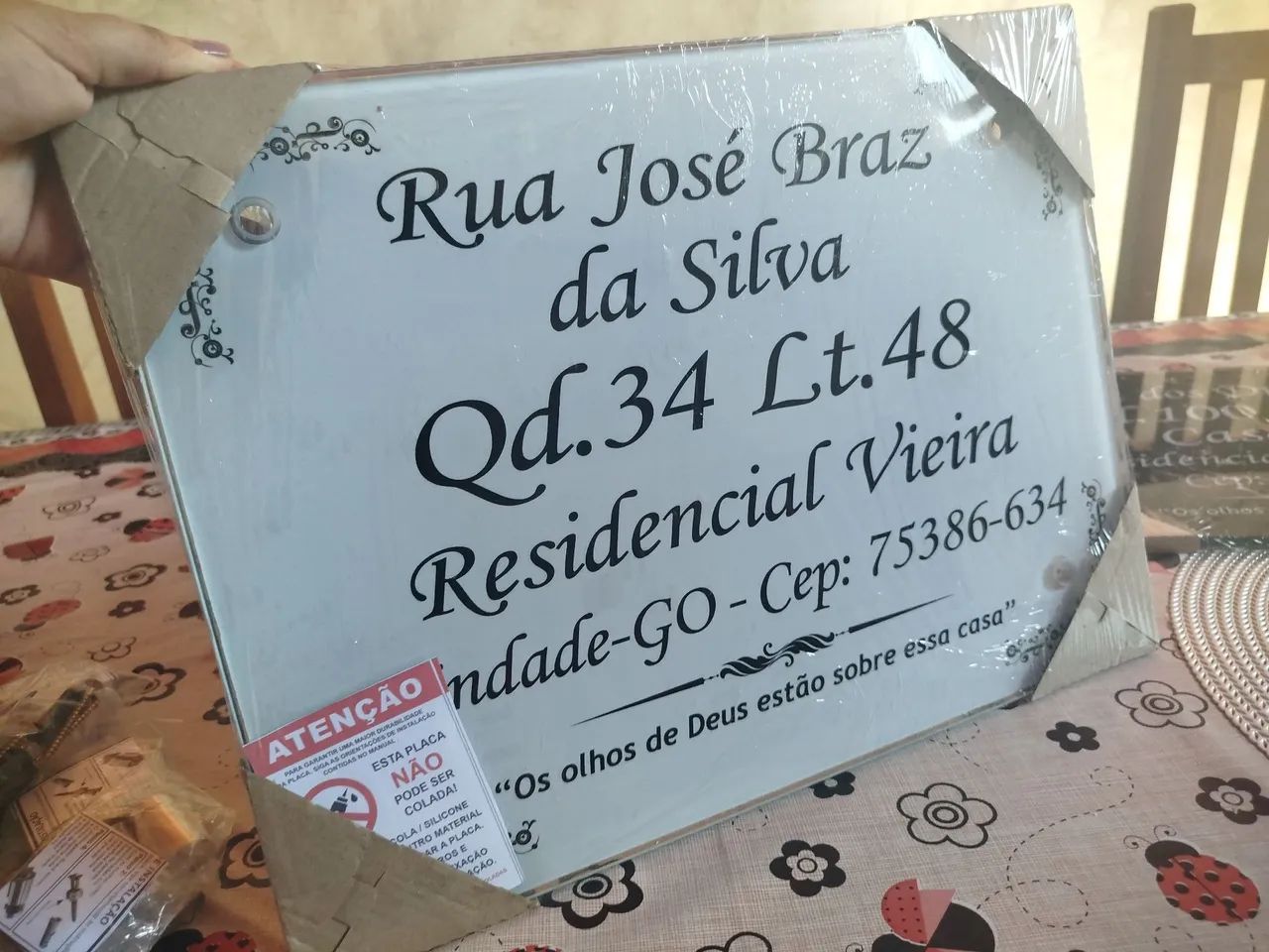 PLACA DE ENDEREÇO 