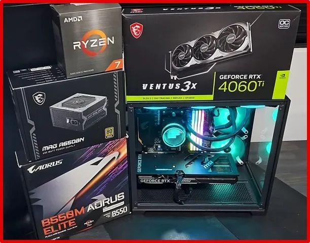 PC Gamer Top - Ryzen 7 5700X + RTX 4060TI + 32GB DDR4 + NVME 1TB - Foto 2