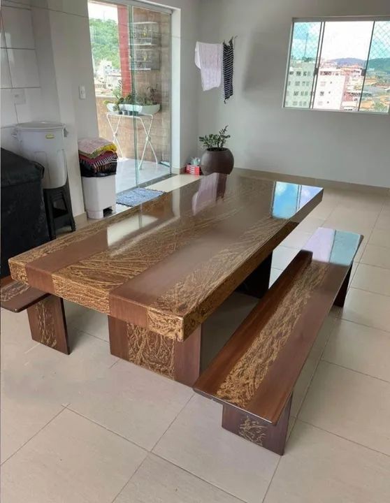 "Mesa de Ardósia Italiana - Design Sofisticado e Único!" - Foto 3