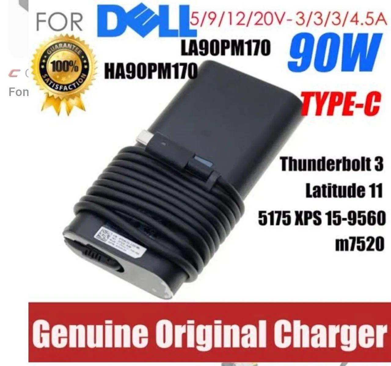 Carregador Dell 90W Type-C 