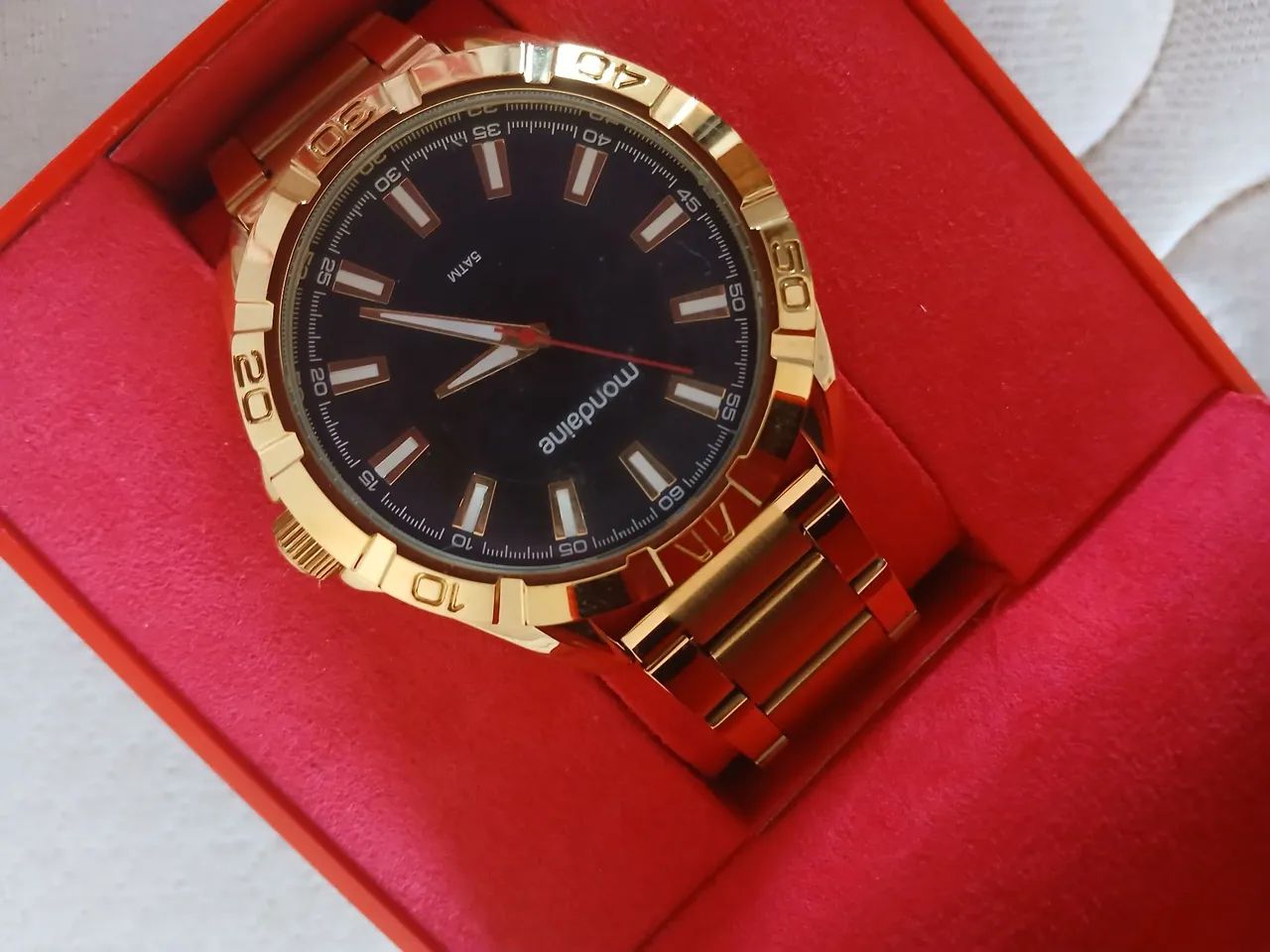 Relógio Mondaine Dourado - Foto 4