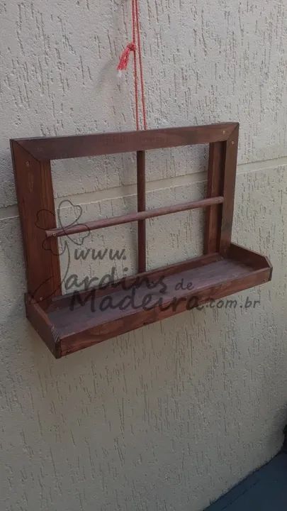 Floreira de madeira tipo janelinha suporte para flores jardim sku5 - Foto 3