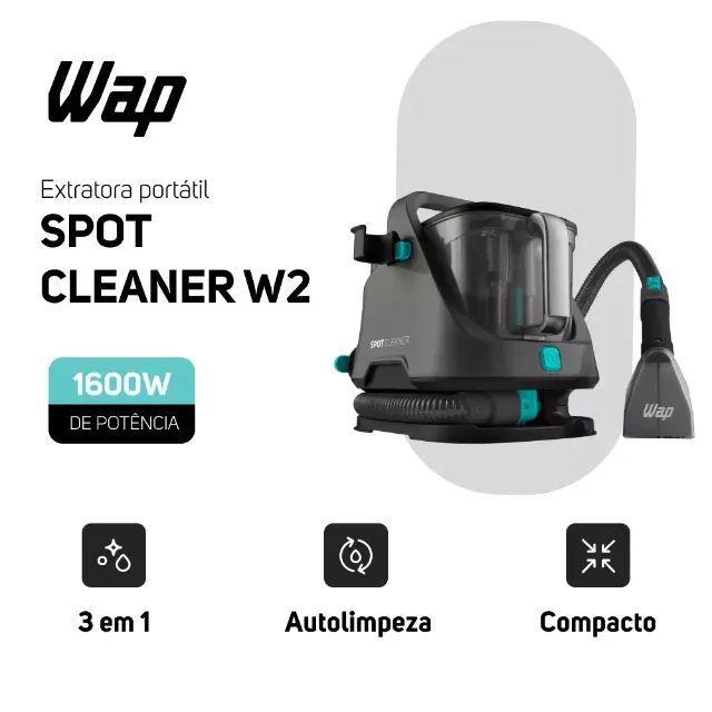 Extratora e Higienizadora Portátil WAP Spot Cleaner W2 1600W - Pulveriza, Esfrega e Extrai