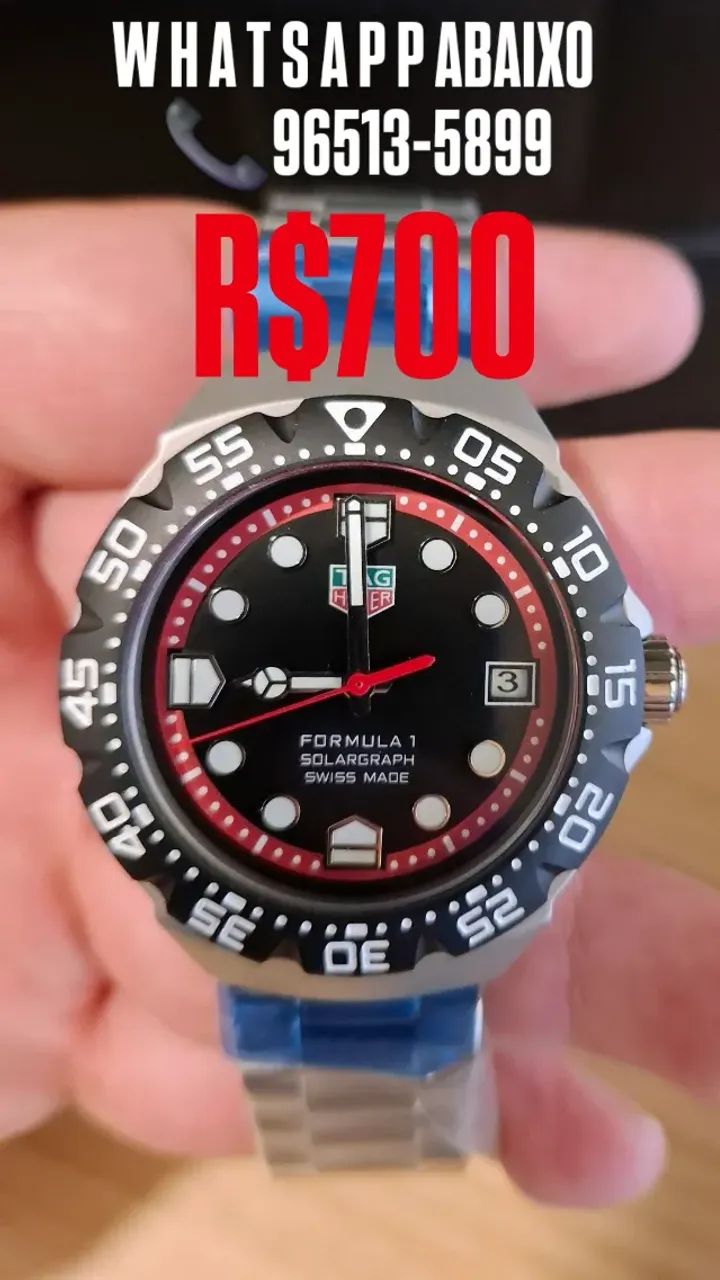 Relógio Tag Heuer Automático - Formula 1 - Mostrador Preto