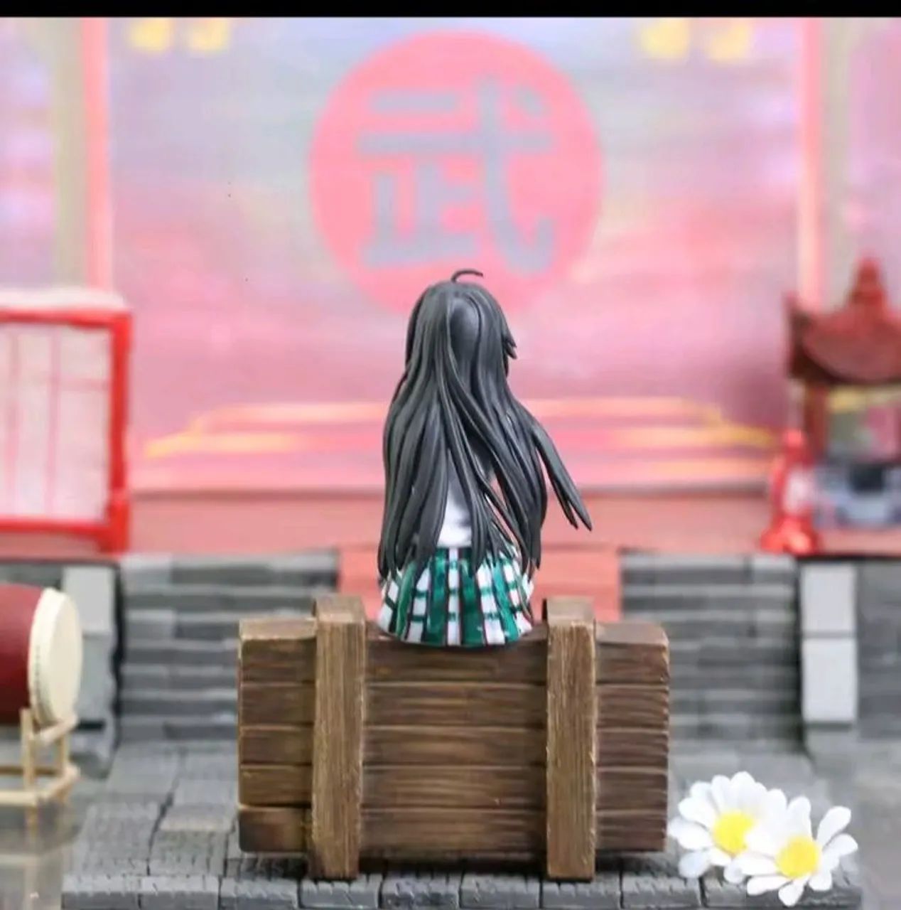 Estatueta Menina japonesa sentada - Foto 5