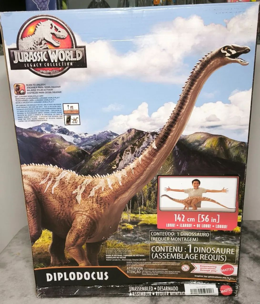 Jurassic world Diplodocus legacy collection Mattel original e lacrado Hammond 