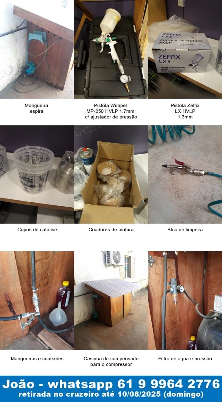 Compressor 100L Storm Pressure + pistolas + mangueiras +++ - Foto 2