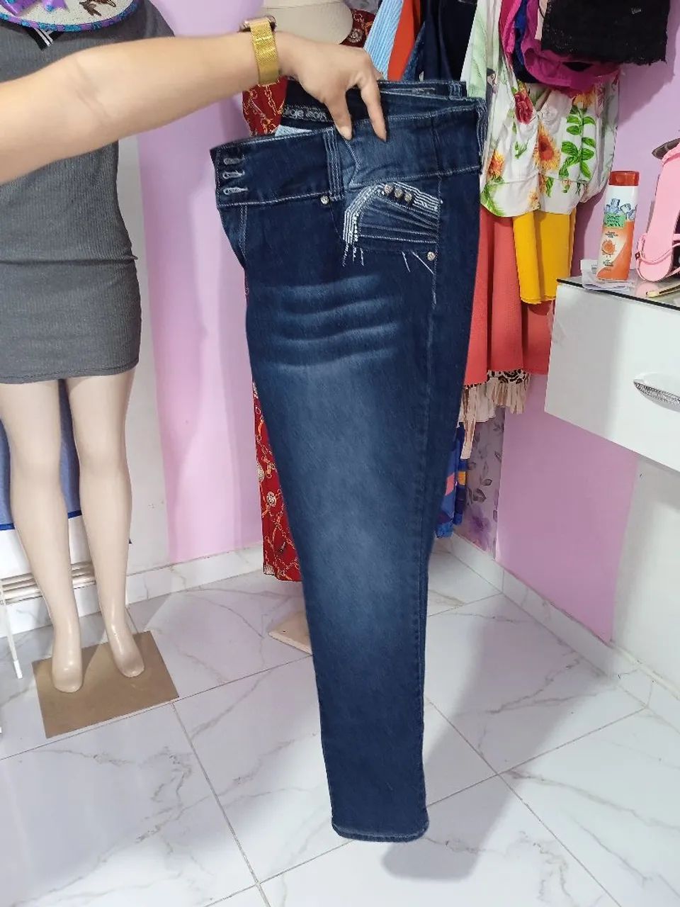 Desapego  Calça Jeans Feminina Azul  - Foto 2