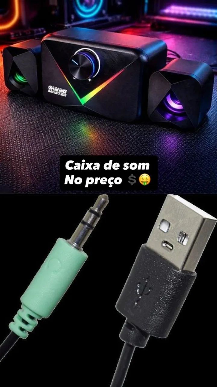 CAIXA DE SOM LED 