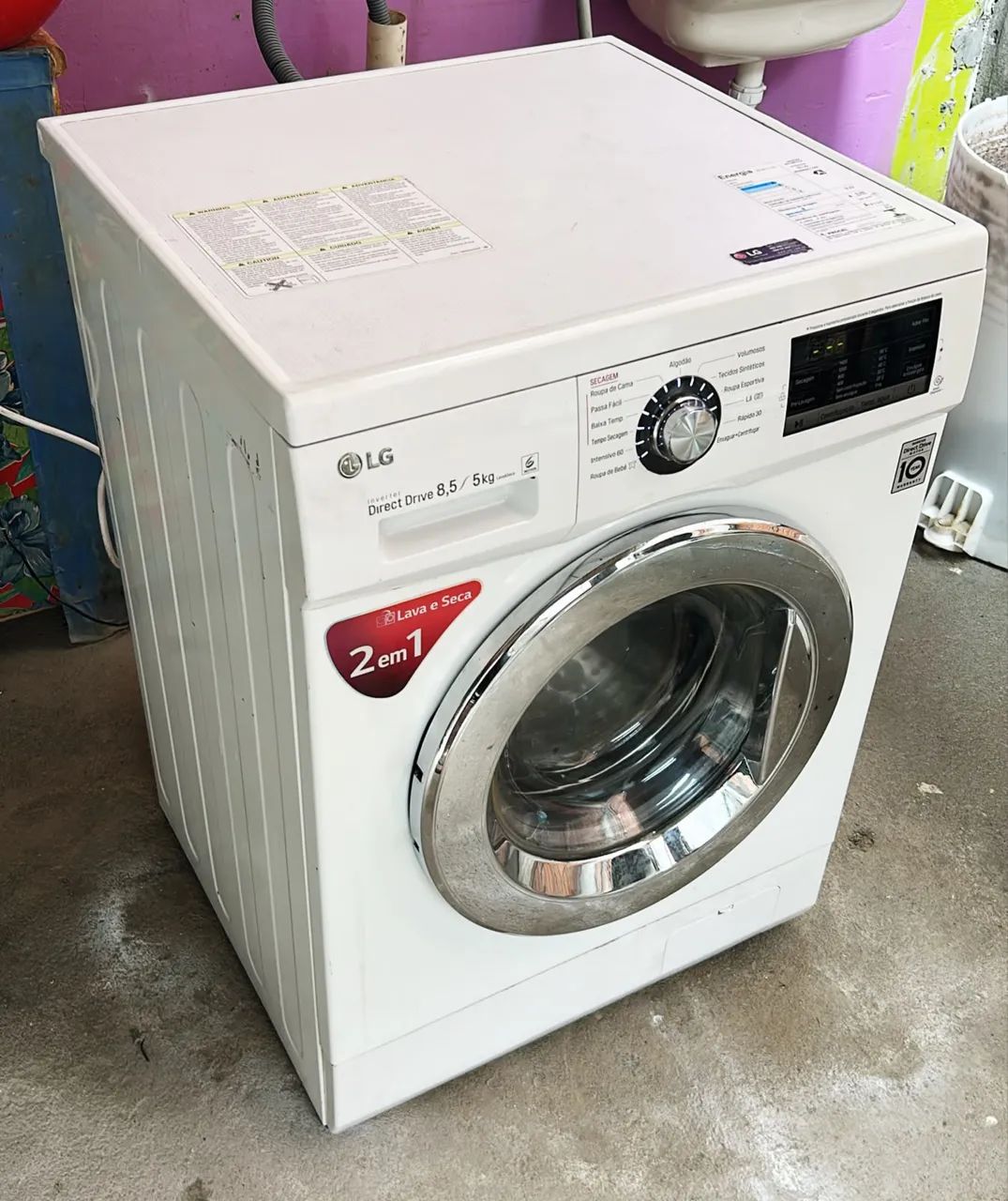 MÁQUINA LAVA E SECA LG 8,5kg com GARANTIA  - Foto 2
