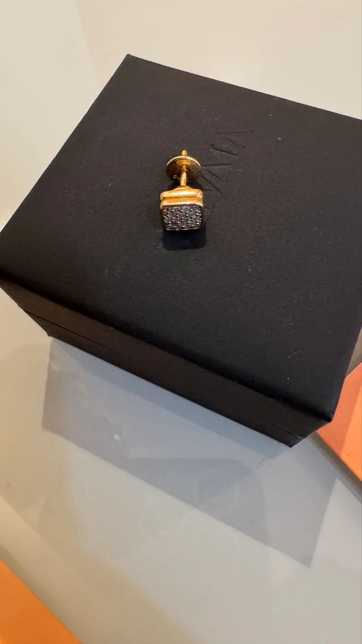 Brinco ouro com diamante  - Foto 5