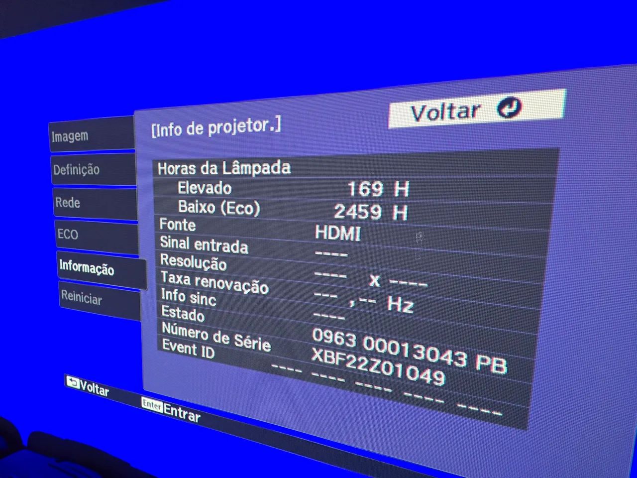 PROJETOR EPSON CW-01 3000 LUMENS SEMINOVO - Foto 6