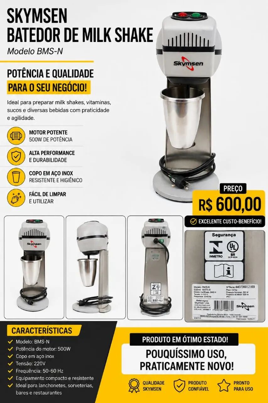 Skinsem Batedor de Milk Shake