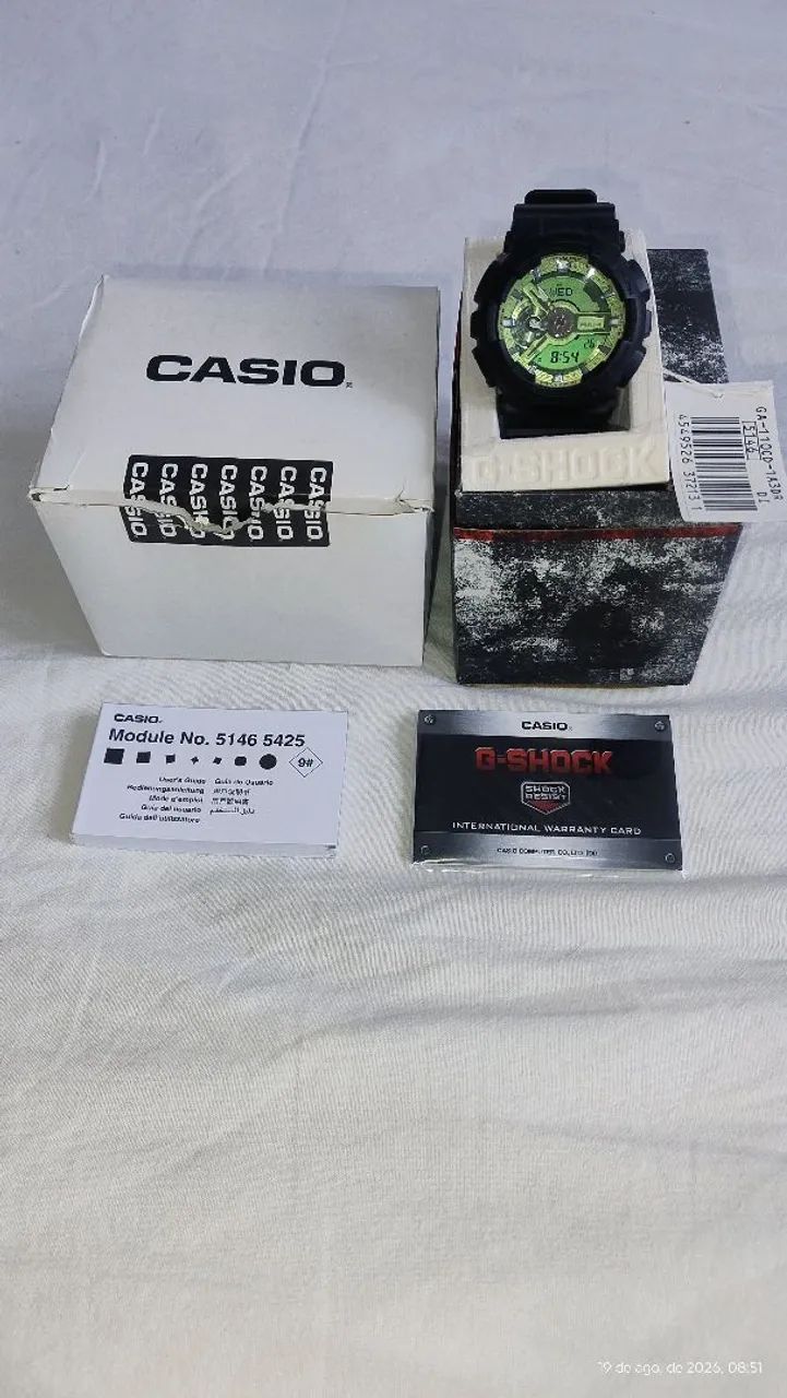 Relógio Masculino Casio G-SHOCK Verde GA-110CD-1A3DR - Foto 5