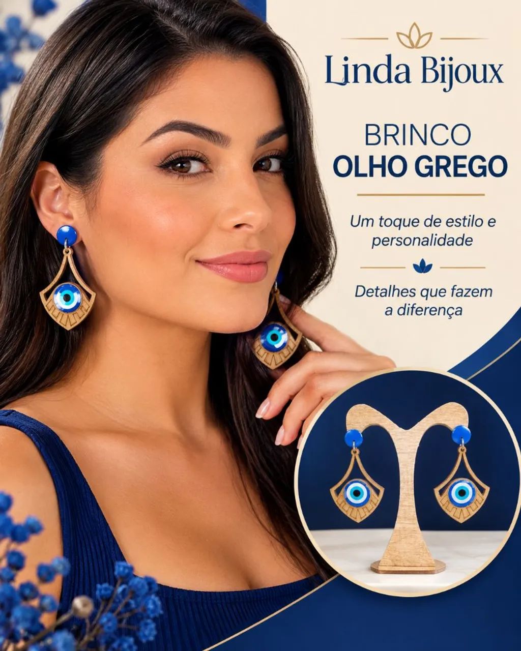 Brincos Olho Grego - Foto 3