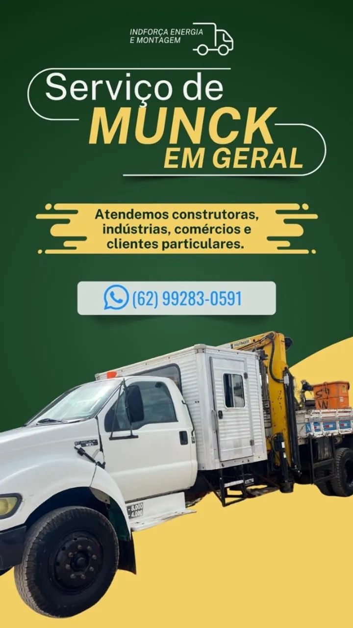 ? Precisando de caminhão Munck para içamento, carga, descarga e transporte de equipamento