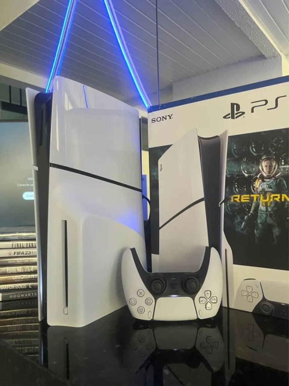 PS5 Slim com leitor 1TB. Recebo seu console na troca. - Foto 2