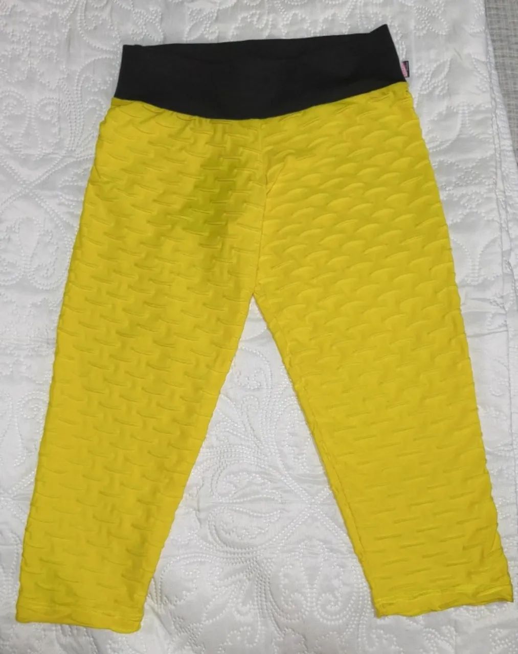 Calça Leg Legging Kaisan Nova Sem Uso Amarelo - Foto 3