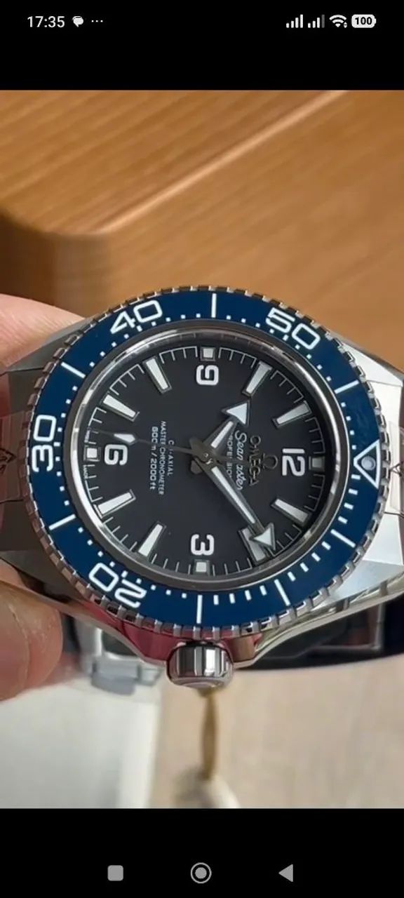OMEGA Seamaster Planet Ocean 600m/ Bezel- azul/ S.C - Foto 3