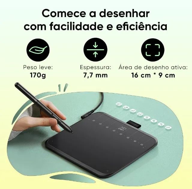 XPPen Deco 640 Mesa Digitalizadora 6" com Chave Virtual - Foto 3