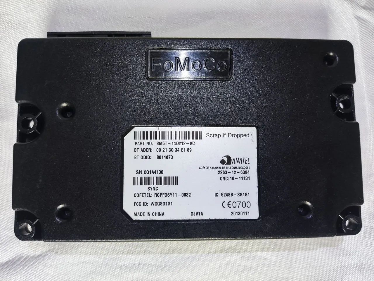 MÓDULO FORD SYNC BLUETOOTH<br>ORIGINAL - BM5T-14D212-KC