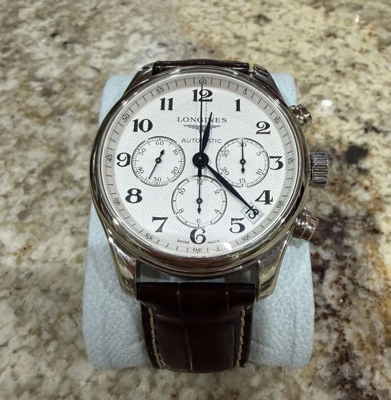 Longines Master Collection Chronograph L2.759.4.78.3 Completo Novíssimo  - Foto 2
