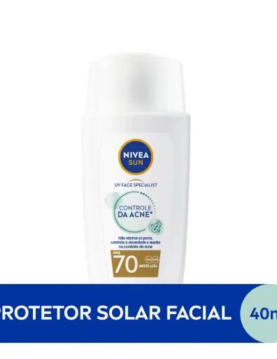 Protetor Solar Facial Nivea Sun UV Face FPS70 Controle da Acne 40ml - Foto 2