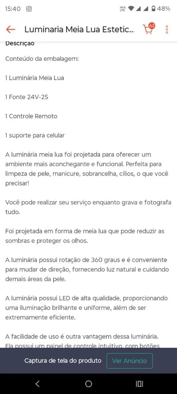 Luminária Meia lua  - Foto 3