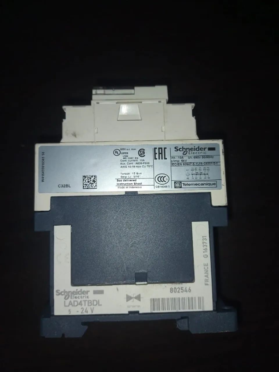  Lote Contatores 24v Dc 2,4W CAD 32 Bl Schneider TeSys 10A Tripolar - Foto 4