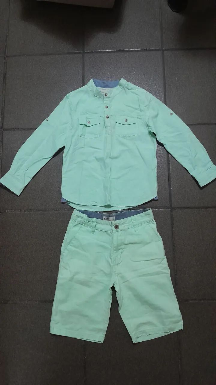 Conjunto Camisa e shorte Menino 6 Anos