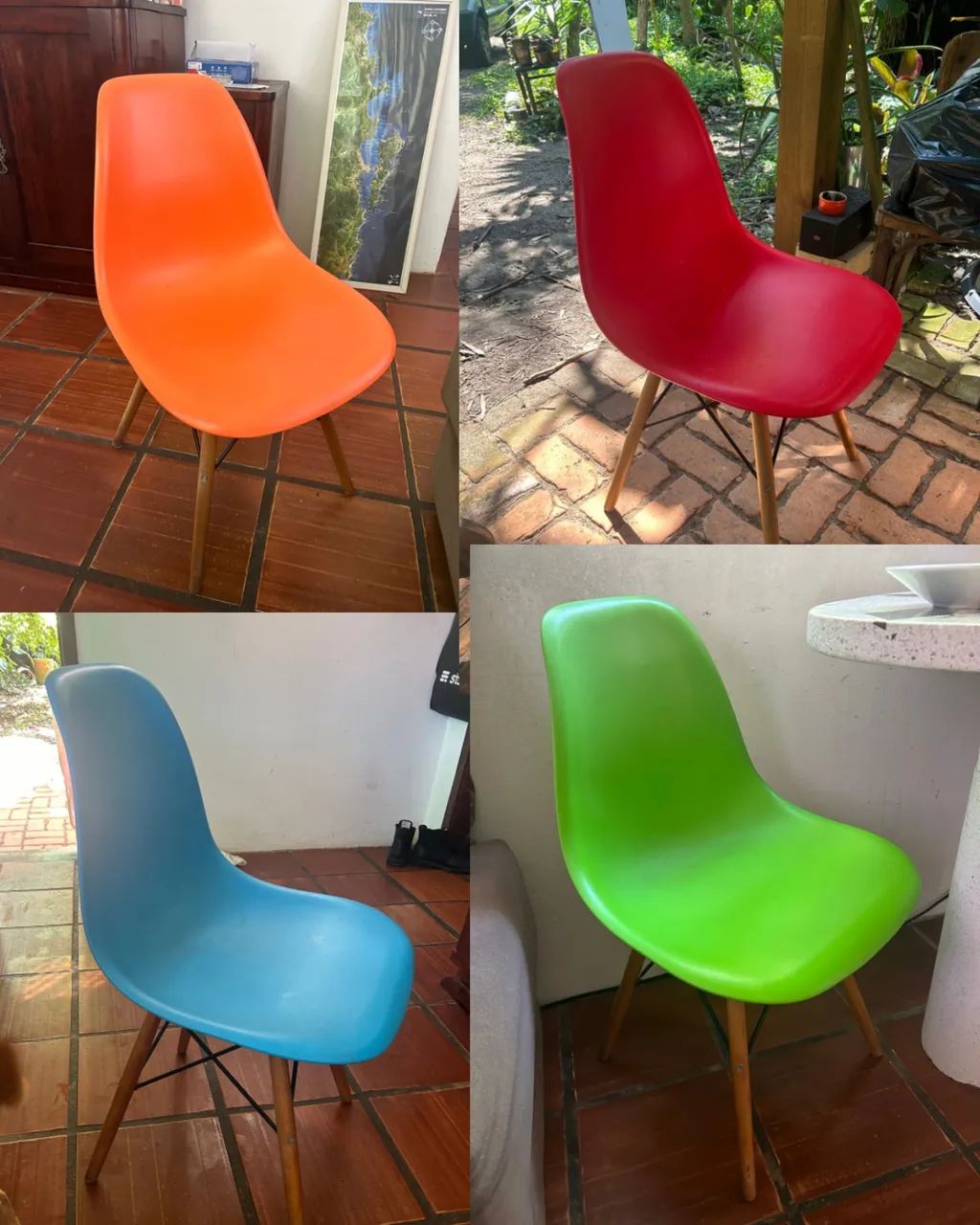 troco ou vendo cadeiras eiffel eames coloridas