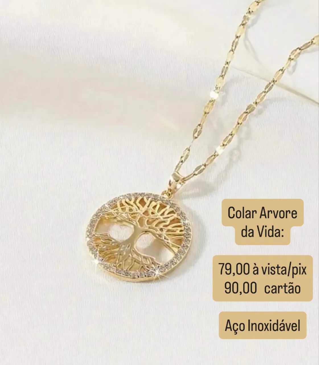 Colar Feminino em Aço Inoxidável  - Foto 4