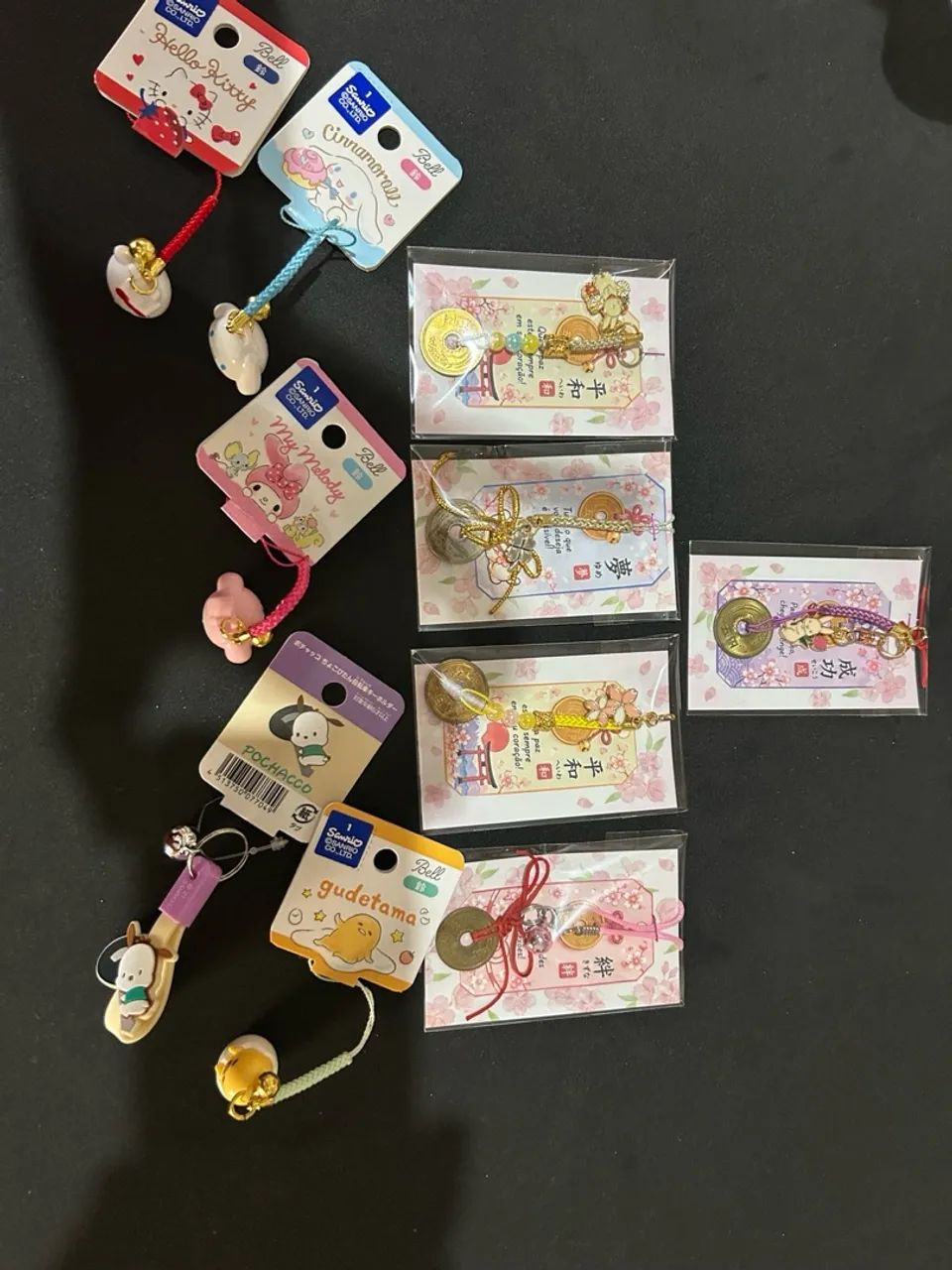 Chaveiros do Japão - Sanrio e Moeda da Sorte 