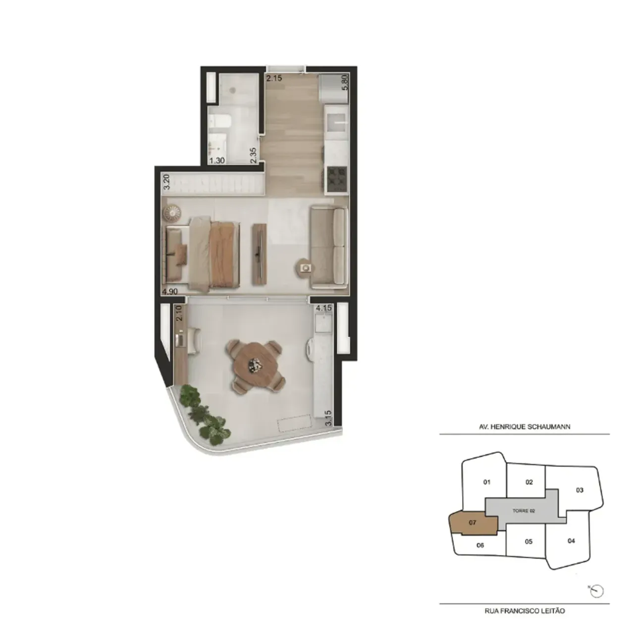 PLANTA 44m²