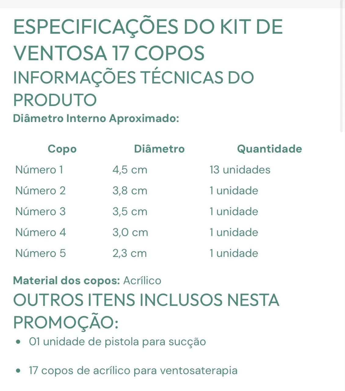 KIT DE VENTOSA 17 COPOS DONG YANG  - Foto 4