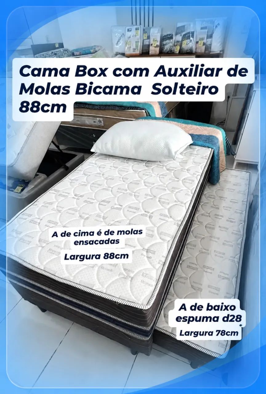 Bicama solteirão com molas ensacadas , pediu chegou !  - Foto 2