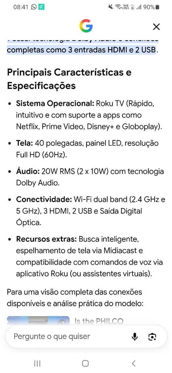 TV Philco Roku 40"" com caixa - Foto 2