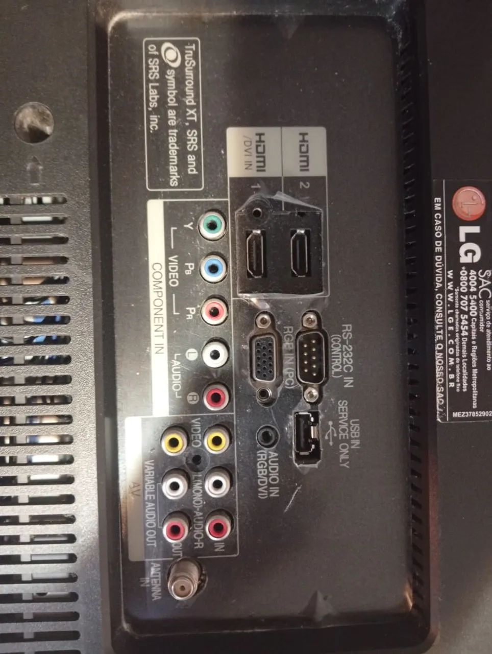 Tv/Monitor LG 26LH20R com a tela trincada. - Foto 3