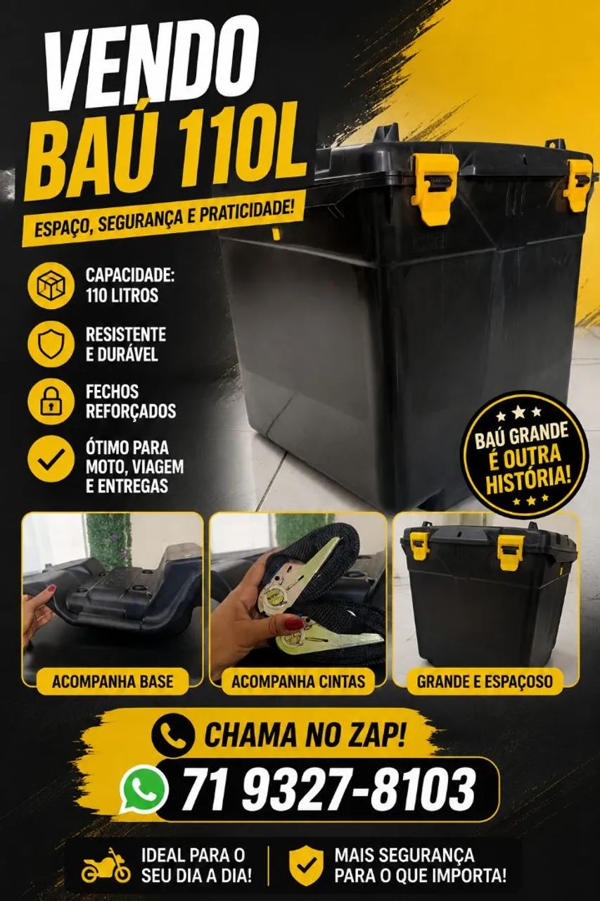Baú para moto 400,00