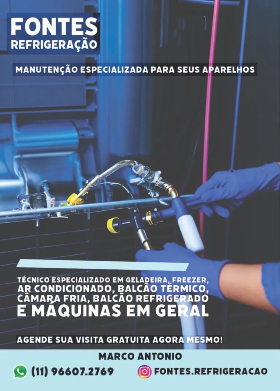 Técnico serviço de refrigeração 
